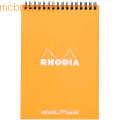 Rhodia - Spiralnotizblock A5 80 Blatt 80g Dot Lineatur orange