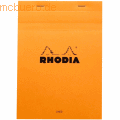 Rhodia - Notizblock Nr. 16 A5 14,8x21cm 80 Blatt 80g liniert mit Rand orange