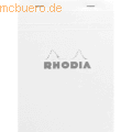 Rhodia - Notizblock White Nr. 16 A5 kariert 80 Blatt weiß