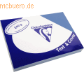 Clairefontaine - Deckblätter A4 210x297mm 240g/qm dunkelblau Leder VE=100 Blatt