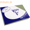 Clairefontaine - Deckblätter A4 210x297mm 240g/qm grün Leder VE=100 Blatt