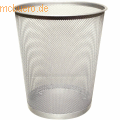 Connect - Papierkorb Metall 19 Liter silber