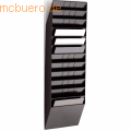 Durable - Prospektspender Flexiboxx 12 A4 quer 12 Fächer schwarz