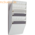 Durable - Prospektspender Flexiboxx 6 A4 quer 6 Fächer weiß