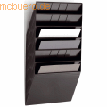 Durable - Prospektspender Flexiboxx 6 A4 quer 6 Fächer schwarz