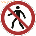 Durable - Sicherheitskennzeichen 'Fußgänger verboten' für Bodenmarkierung Durchmesser 430mm rot
