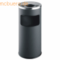 Durable - Papierkorb Safe mit Ascher rund 17+2l anthrazit