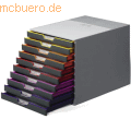 Durable - Schubladenbox Varicolor 10 10 Fächer grau/farbiger Verlauf