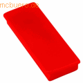 Ecobra - Rechteckmagnet Hartferrit Ferrotafel 55,0x22,5x8,5mm rot VE=10 Stück