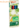 edding - Permanentmarker edding25 EcoLine nachfüllbar 1mm schwarz, rot, blau, grün VE=4 Stück