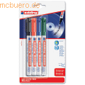 Edding - CD-Marker edding 8400 0,5-1mm farbig schwarz, rot, blau, grün VE=4 Stück