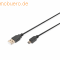 Assmann - DIGITUS USB 2.0 Anschlusskabel, Typ A - mini B (5pin), 3.0m