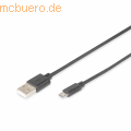 Assmann - DIGITUS USB Anschlusskabel, Typ A - micro B St/St, 1.0m