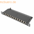 Assmann - DIGITUS CAT 6A Patch Panel, geschirmt,12-Port 1/2HE, schwarz