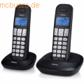 PROFOON - PROFOON PDX-1120 - DECT-Telefon mit 2 Mobilteilen, schwarz