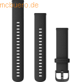 Garmin - Garmin Ersatzarmband 18mm Silikon Schwarz/Schiefergrau