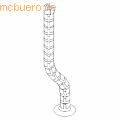 mcbuero.de - Kabelspirale vertikal silber