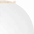 mcbuero.de - Verkettungsplatte Viertelkreis + Konsole 80x80cm Weiß/Silber