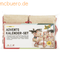 Folia - Adventskalender-Set 24 Beutel in Juteoptik natur