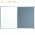 Franken - Kombitafel X-tra!Line Whiteboard/Filz 90x60cm grau