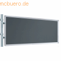 Franken - Präsentations-Stellwand 60x120 cm grau/Filz