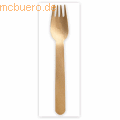NatureStar - Bestecksets Bio Fork Holz gewachst Gabel + Serviette