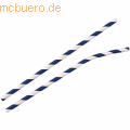 NatureStar - Papiertrinkhalme Bio Flex 6x197mm dunkelblau/weiß gestreift VE=100 Stück