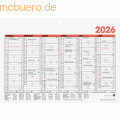Glocken - Tafelkalender 21x14,8cm 6 Monate/Seite Kalendarium 2026