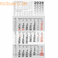 Glocken - 3-Monatskalender 30x54cm 3-farbig Kalendarium 2026