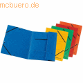 Herlitz - Einschlagmappe mit Gummizug Karton farbig sortiert VE=10 Stück