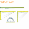 Herlitz - Geometrie-Set my.pen 4-teilig transparent/farbig sortiert
