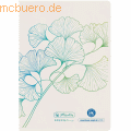 Herlitz - Notizheft Greenline A6 liniert(51) 32 Blatt Ginkgo