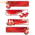 HERMA - Sticker Decor Geschenketiketten Rot Beglimmert VE=2 Blatt