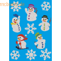 HERMA - Schmucketikett Magic Schneemänner Glittery