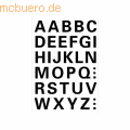 HERMA - Buchstaben 15mm A-Z selbstklebend wetterfest Folie schwarz VE=1 Blatt