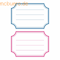HERMA - Buchetiketten 82x55mm blauer/roter Rand liniert VE=6 Blatt