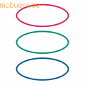 HERMA - Buchetiketten oval rot/grün/blau VE=6 Blatt