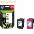 HP - Tintenpatrone HP Nr. 301 Multipack je1x schwarz/farbig
