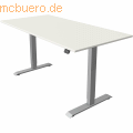Kerkmann - Sitz-/Stehtisch Move 1 elektr. höhenverstellbar BxTxH 160x80 -123cm weiß/silber