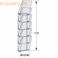 Kerkmann - Wandmagazin Concept BxTxH 23x19x113cm 6 Fächer transparent