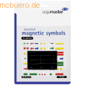 Legamaster - Magnetsymbole 10mm Set mit 70 Symbolen schwarz