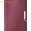 Leitz - Projektmappe Style A4 PP 6 Fächer granat rot