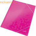 Leitz - Eckspanner Wow A4 PP kaschierter Karton 300g/qm pink metallic