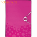 Leitz - Projektmappe Wow A4 PP 6 Fächer pink metallic