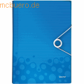 Leitz - Projektmappe Wow A4 PP 6 Fächer blau metallic
