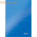 Leitz - Notizbuch Wow A5 80 Blatt 90g/qm kariert blau metallic