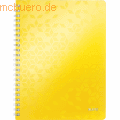 Leitz - Collegeblock Wow A4 PP liniert holzfrei 80 Blatt gelb