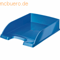Leitz - Briefablage Wow A4 Kunststoff blau metallic