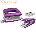 Leitz - Schreibtisch-Set Nexxt Wow Heftgerät+Locher violett