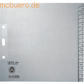 Leitz - Papierregister A4 1/2 Höhe A-Z grau